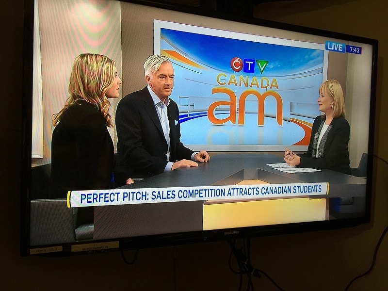  Jeff Guthrie (CSO, Moneris) and Vanessa McMullen (GCSC Ambassador) on Canada AM 